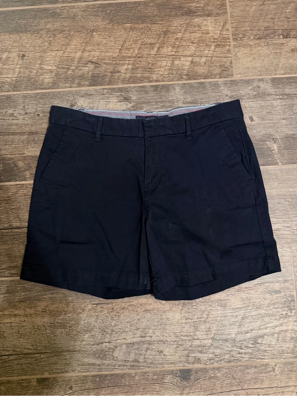Tommy Hilfiger Women's Dark Navy Flat Front Chino Shorts